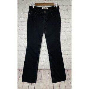 TRUE FREEDOM Heart Me bootcut stretch low rise black jeans, sz 7,‎ GUC